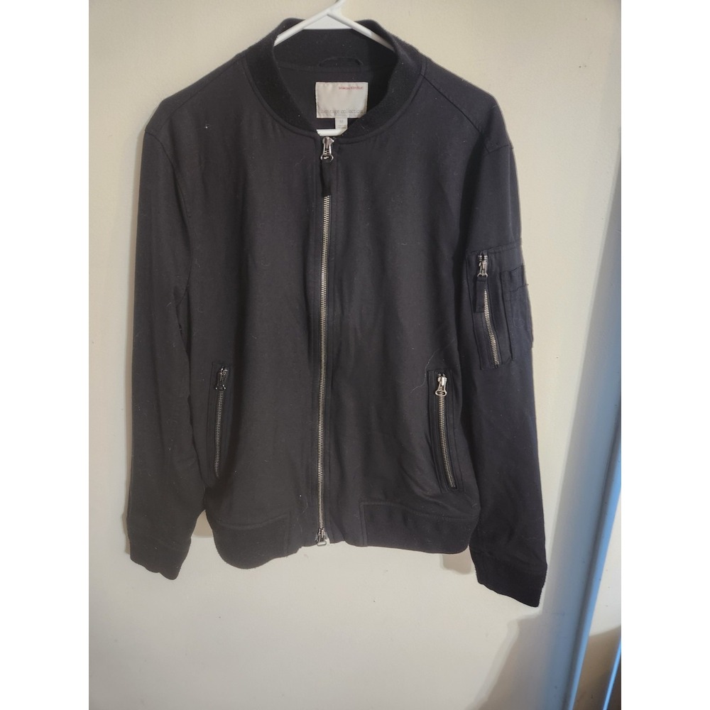 Banana Republic Heritage Collection Bomber Jacket Men's Size Medium Black MA-1